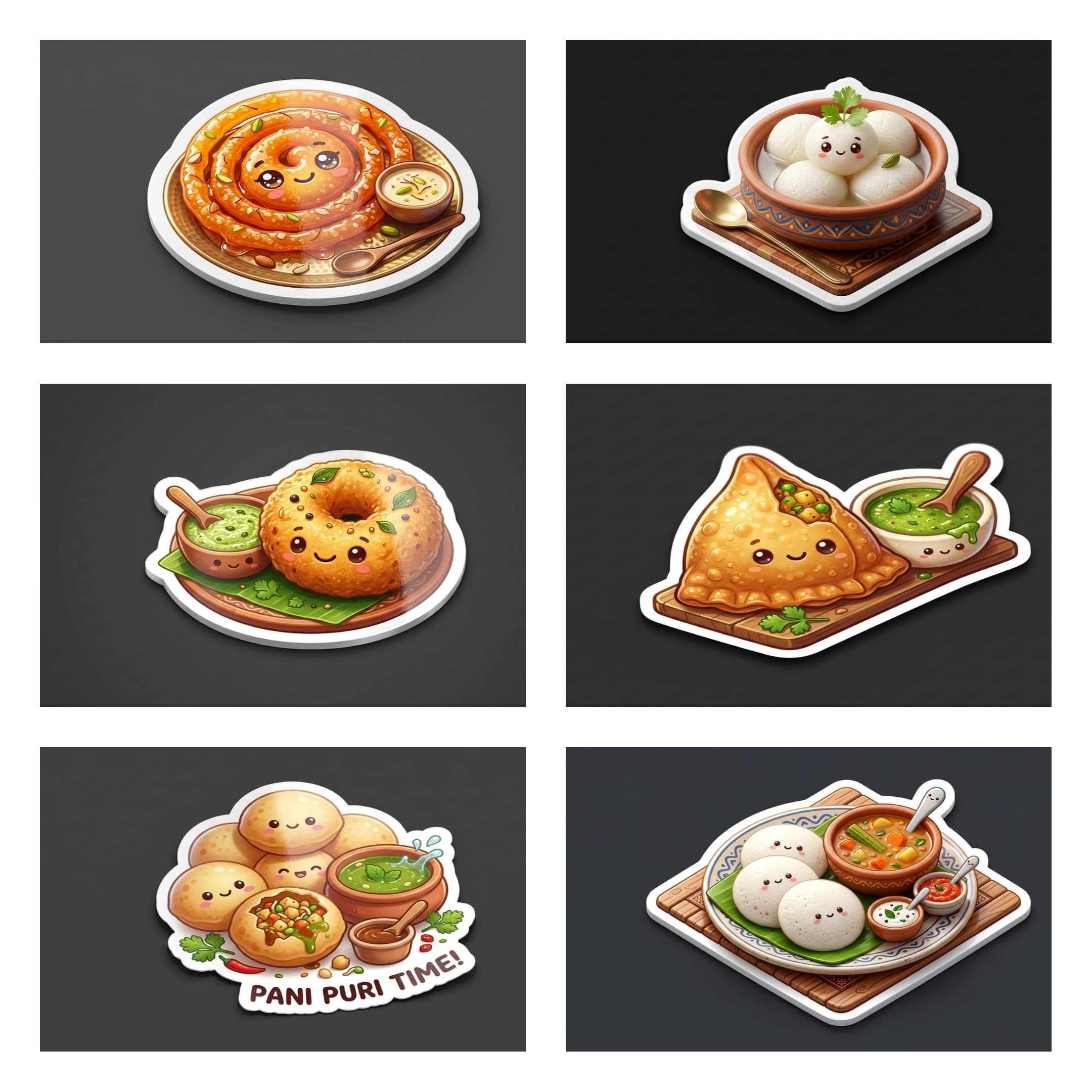 Premium 3D Indian Food Chibi Sticker Generator